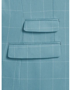 Tayion Classic Fit Suit Separates Coat, Light Blue & Cream Windowpane 10 Tayion Classic Fit Suit Separates Coat, Light Blue & Cream Windowpane -Male Clothing Store MW40 3W94 67 TAYION LT BLUE CREAM WINDOWPANE ALT3