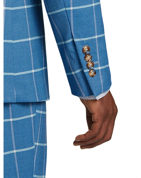 Tayion Classic Fit Suit Separates Coat, Blue & Cream Windowpane 4 Tayion Classic Fit Suit Separates Coat, Blue & Cream Windowpane - Image 2