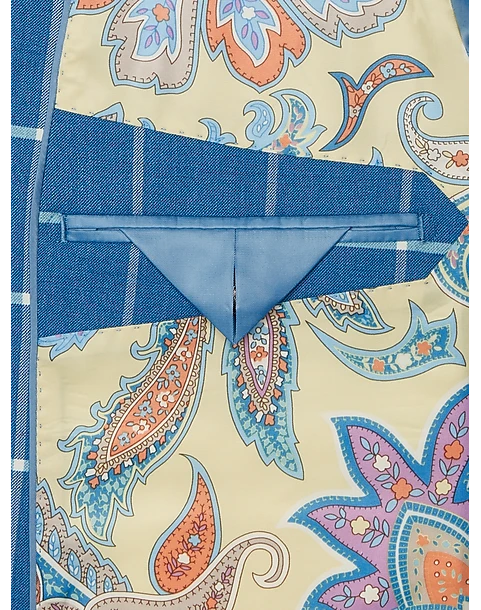 Tayion Classic Fit Suit Separates Coat, Blue & Cream Windowpane 5 Tayion Classic Fit Suit Separates Coat, Blue & Cream Windowpane - Image 3