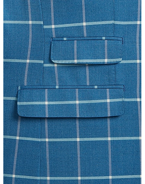 Tayion Classic Fit Suit Separates Coat, Blue & Cream Windowpane 6 Tayion Classic Fit Suit Separates Coat, Blue & Cream Windowpane - Image 4