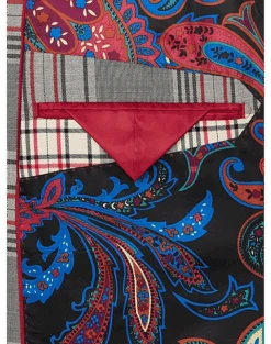 Tayion Classic Fit Suit Separates Coat, White Plaid -Male Clothing Store MW40 3W9P 62 TAYION BLACK WHITE PLAID ALT2