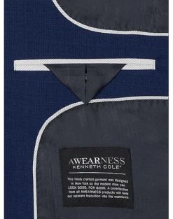 Awearness Kenneth Cole Modern Fit Suit, Blue Windowpane -Male Clothing Store MW40 3WG4 67 AWEARNESS KENNETH COLE BLUE WINDOWPANE ALT4