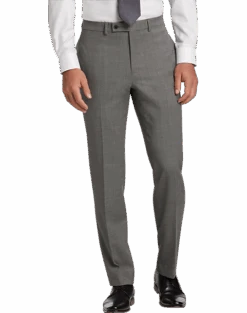 Michael Strahan Classic Fit Suit, Black & White Birdseye -Male Clothing Store MW40 3WYE 88 MICHAEL STRAHAN B W BIRDEYE ALT2