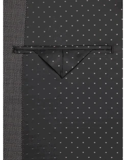 Michael Strahan Classic Fit Suit, Black & White Birdseye -Male Clothing Store MW40 3WYE 88 MICHAEL STRAHAN B W BIRDEYE ALT4