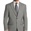 Michael Strahan Classic Fit Suit, Black & White Birdseye 1 Michael Strahan Classic Fit Suit, Black & White Birdseye -Male Clothing Store MW40 3WYE 88 MICHAEL STRAHAN B W BIRDEYE MAIN