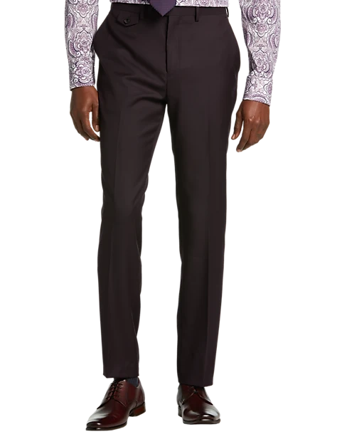 Tayion Classic Fit Suit Separates Pants, Wine Plum 3 Tayion Classic Fit Suit Separates Pants, Wine Plum