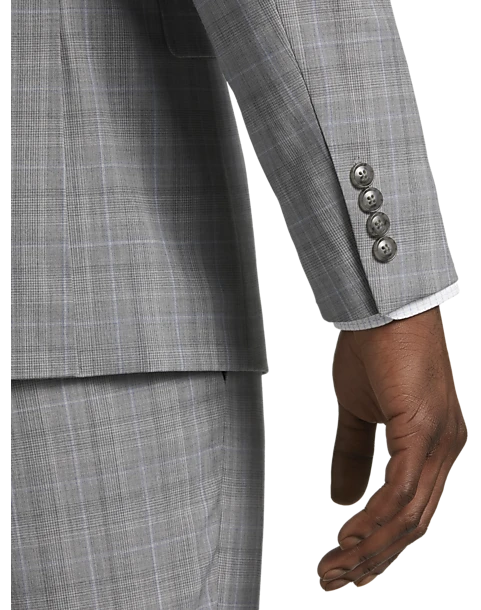 Calvin Klein Slim Fit Suit Separates, Gray Plaid 4 Calvin Klein Slim Fit Suit Separates, Gray Plaid - Image 2
