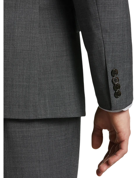 Joseph Abboud Classic Fit Suit Separates Coat, Gray Sharkskin 4 Joseph Abboud Classic Fit Suit Separates Coat, Gray Sharkskin - Image 2