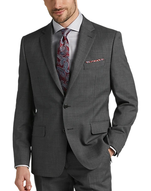 Joseph Abboud Classic Fit Suit Separates Coat, Gray Sharkskin 3 Joseph Abboud Classic Fit Suit Separates Coat, Gray Sharkskin