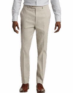 Calvin Klein Slim Fit Suit Separates Linen-Blend Pants, Tan