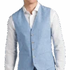 JOE Joseph Abboud Slim Fit Linen Blend Suit Separates Vest, Dusty Blue -Male Clothing Store MW40 3XGK 70 JOE JOSEPH ABBOUD DUSTY BLUE MAIN
