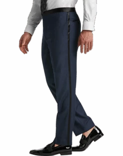 Pronto Uomo Platinum Modern Fit Suit Separates Tuxedo Pants, Navy -Male Clothing Store MW40 3XHP 01 PRONTO UOMO PLATINUM NAVY FORMAL ALT1