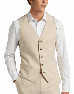 Paisley & Gray Slim Fit Suit Separates Vest, Silky Beige