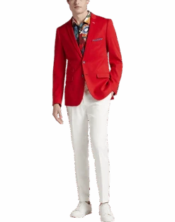 Paisley & Gray Slim Fit Suit Separates Coat, Hot Rod Red 13 Paisley & Gray Slim Fit Suit Separates Coat, Hot Rod Red -Male Clothing Store MW40 3XJW 11 PAISLEY GRAY HOT ROD RED ALT5