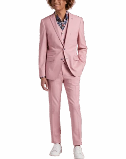 Paisley & Gray Slim Fit Suit Separates Coat, Pink Carnation -Male Clothing Store MW40 3XK0 45 PAISLEY GRAY PINK CARNATION ALT9