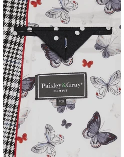 Paisley & Gray Slim Fit Suit Separates, Black And White Houndstooth -Male Clothing Store MW40 3XK5 87 PAISLEY GRAY BLACK WHITE HOUNDS CHECK ALT3