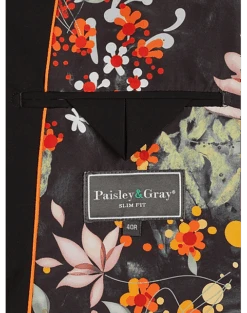 Paisley & Gray Slim Fit Double Breasted Suit Separates Coat, Jet Black 11 Paisley & Gray Slim Fit Double Breasted Suit Separates Coat, Jet Black -Male Clothing Store MW40 3XK9 02 PAISLEY GRAY JET BLACK ALT3