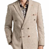 Paisley & Gray Slim Fit Double Breasted Suit Separates Coat, Tan Check 1 Paisley & Gray Slim Fit Double Breasted Suit Separates Coat, Tan Check -Male Clothing Store MW40 3XLN 96 PAISLEY GRAY TAN CHECK MAIN