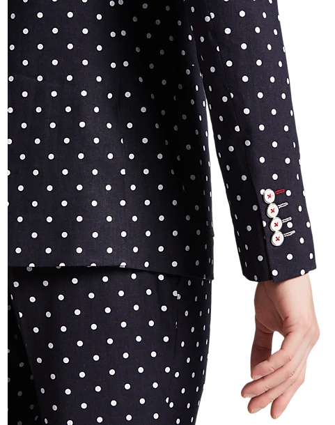 Paisley & Gray Slim Fit Suit Separates Coat, Navy With White Polka Dots 5 Paisley & Gray Slim Fit Suit Separates Coat, Navy With White Polka Dots - Image 3