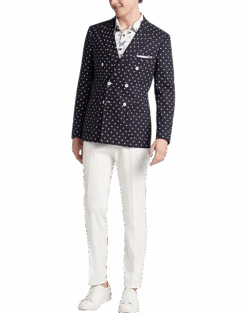 Paisley & Gray Slim Fit Suit Separates Coat, Navy With White Polka Dots 11 Paisley & Gray Slim Fit Suit Separates Coat, Navy With White Polka Dots -Male Clothing Store MW40 3XLU 27 PAISLEY GRAY NAVY WHITE POKA DOTS ALT5