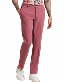Paisley & Gray Slim Fit Suit Separates Pants, Dark Pink