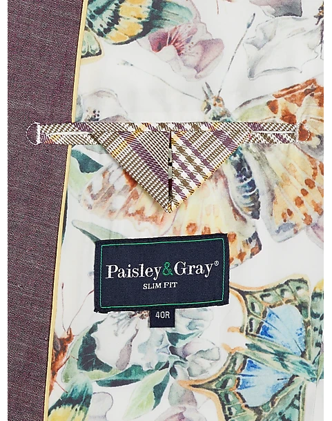 Paisley & Gray Slim Fit Suit Separates Coat, Mulberry 6 Paisley & Gray Slim Fit Suit Separates Coat, Mulberry - Image 4