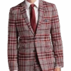 Paisley & Gray Slim Fit Suit Separates Coat, Pink Plaid 1 Paisley & Gray Slim Fit Suit Separates Coat, Pink Plaid -Male Clothing Store MW40 3XMF 60 PAISLEY GRAY PINK PLAID MAIN