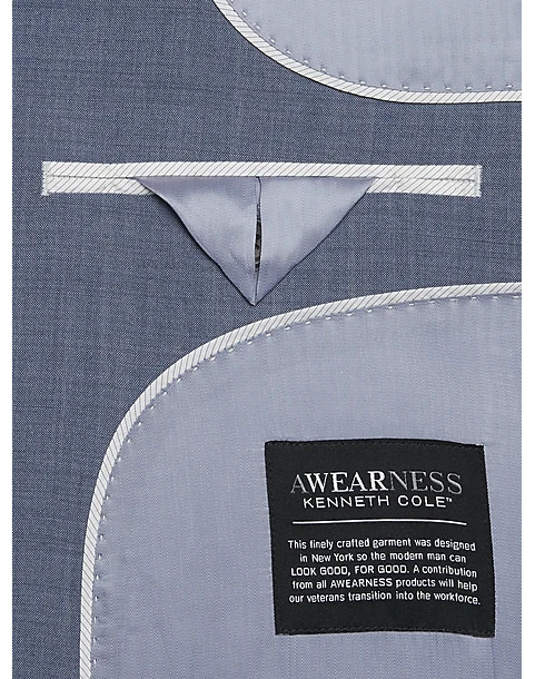 Awearness Kenneth Cole Modern Fit Suit, Light Blue 6 Awearness Kenneth Cole Modern Fit Suit, Light Blue - Image 4