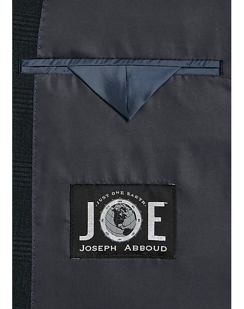 JOE Joseph Abboud Slim Fit Double Breasted Suit Separates Coat, Navy Plaid Seersucker 5 JOE Joseph Abboud Slim Fit Double Breasted Suit Separates Coat, Navy Plaid Seersucker - Image 3