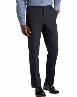 JOE Joseph Abboud Slim Fit Suit Separates Pants, Navy Plaid Seersucker