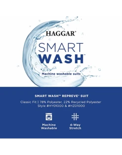 Haggar Smart Wash™ Classic Fit Suit Separates, Black 11 Haggar Smart Wash™ Classic Fit Suit Separates, Black -Male Clothing Store MW40 3Y4R 01 HAGGAR NAVY SOLID ALT4