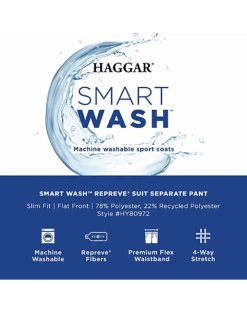Haggar Smart Wash™ Slim Fit Suit Separates Pants, Navy -Male Clothing Store MW40 3Y5E 01 HAGGAR NAVY SOLID ALT2