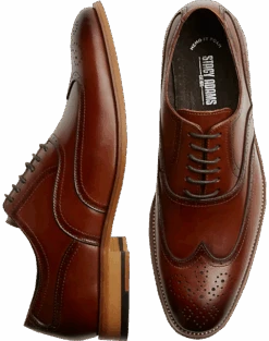 Stacy Adams Dunbar Wingtip Oxfords, Tan