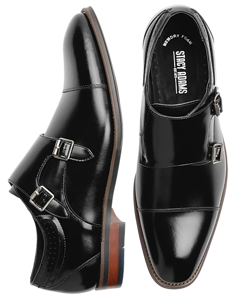 Stacy Adams Bayne Double Monk Strap Dress Shoes, Cognac 3 Stacy Adams Bayne Double Monk Strap Dress Shoes, Cognac