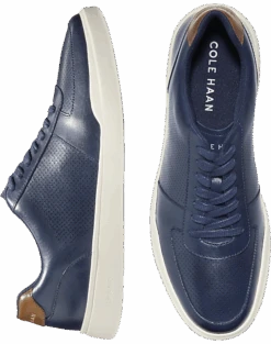 Cole Haan Grand Crosscourt Leather Sneakers, Navy