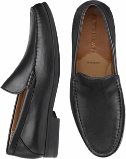 Johnston & Murphy Hawkins Venetian Slip-On Loafers, Black