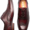 Stacy Adams Kaine Wingtip Lace-Up Dress Shoes, Burgundy
