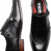 Stacy Adams Karson Wingtip Monkstrap Dress Shoes, Black -Male Clothing Store MW40 427Y 02 STACY ADAMS BLACK MAIN