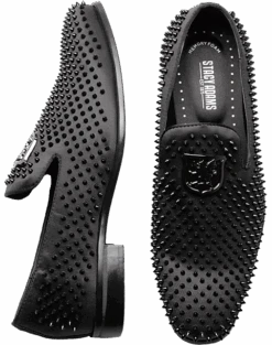 Stacy Adams Sabre Spiked Formal Loafers, Black
