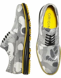 Cole Haan Original Grand Water-Resistant Wingtip Golf Oxfords, Gray