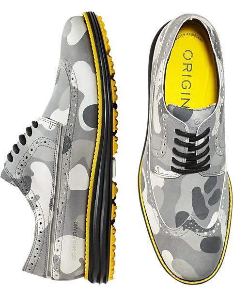 Cole Haan Original Grand Water-Resistant Wingtip Golf Oxfords, Gray 3 Cole Haan Original Grand Water-Resistant Wingtip Golf Oxfords, Gray