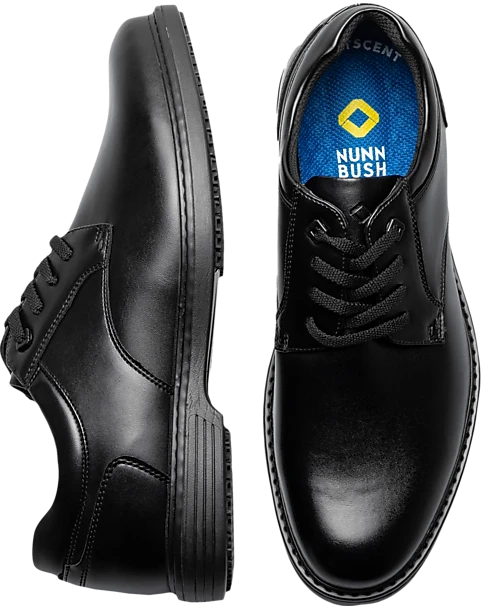 Nunn Bush Wade Work Plain Toe Oxfords, Black 3 Nunn Bush Wade Work Plain Toe Oxfords, Black