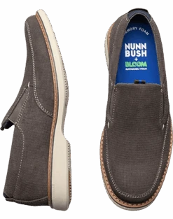 Nunn Bush Otto Moc Toe Slip On Shoes, Stone