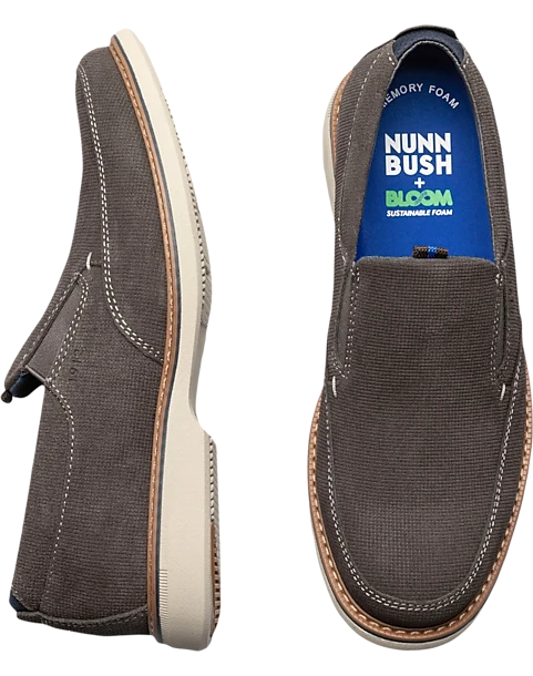 Nunn Bush Otto Moc Toe Slip On Shoes, Stone 3 Nunn Bush Otto Moc Toe Slip On Shoes, Stone