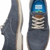 Nunn Bush Otto Canvas Plain Toe Oxfords, Gray -Male Clothing Store MW40 42EN 01 NUNN BUSH BLUE DENIM MAIN 1