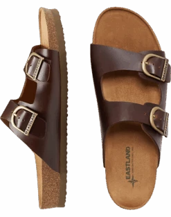 Eastland Cambridge Double Buckle Slide Sandals, Olive