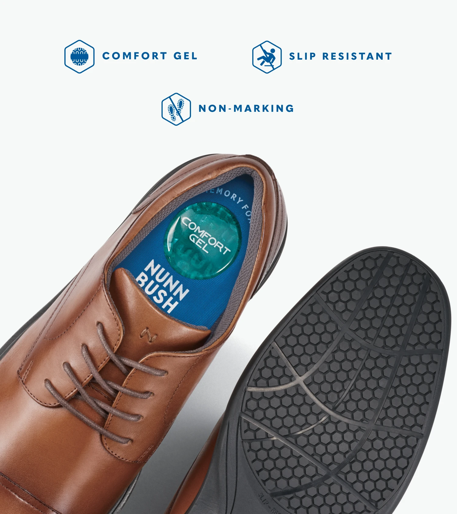 Nunn Bush KORE PRO Bicycle Cap Toe Oxfords, Black 6 Nunn Bush KORE PRO Bicycle Cap Toe Oxfords, Black - Image 4