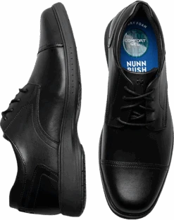 Nunn Bush KORE PRO Bicycle Cap Toe Oxfords, Black