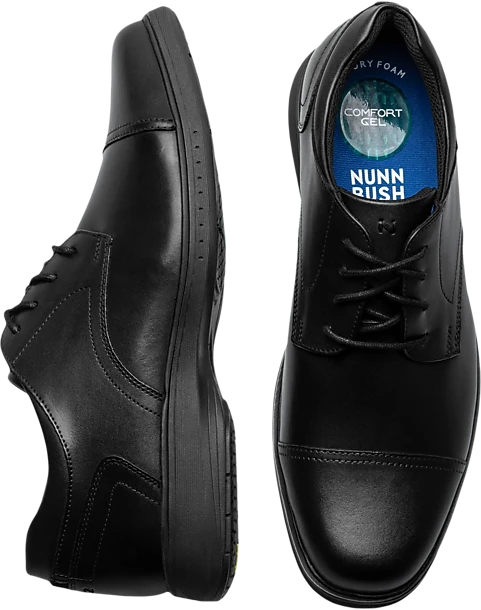 Nunn Bush KORE PRO Bicycle Cap Toe Oxfords, Black 3 Nunn Bush KORE PRO Bicycle Cap Toe Oxfords, Black