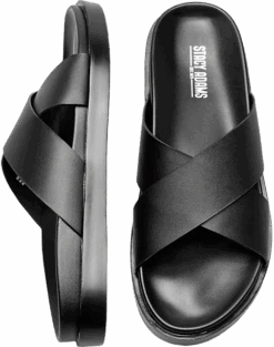 Stacy Adams Montel Cross Strap Slide Sandals, Cognac